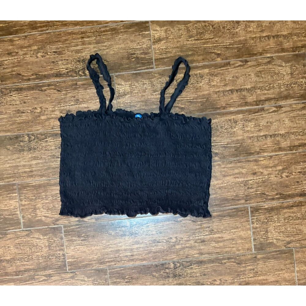 Old Navy Black Smocked Cropped Cami - XXL
